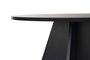 Hanah Home Mesa de Comedor 120x120 cm, Tablero de Melamina Negro Madera, Robusta 60 kg de Carga, Grosor 25 mm - Virella Wood Black